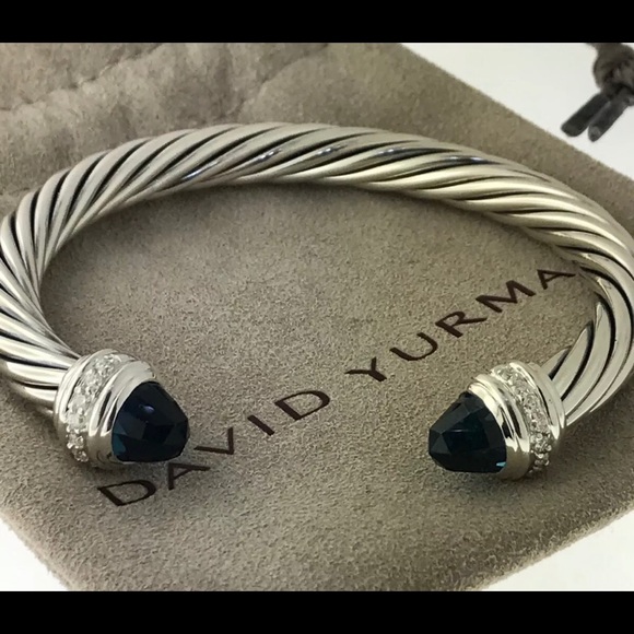 David Yurman Jewelry - David Yurman 7mm Blue Hampton Cable Bracelet